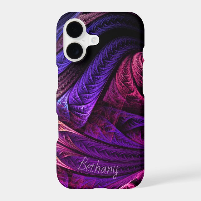 Abstract Purple Fractals Personalised (Back)