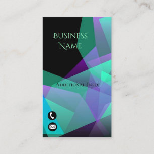Abstract Purple & Green Business Card 2