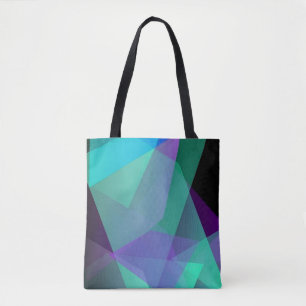 Abstract Purple & Green Tote Bag