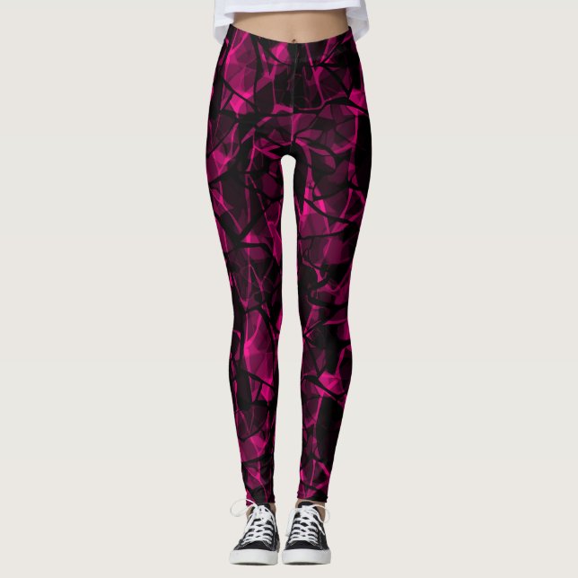 Abstract purple leggings (Front)