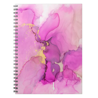 Abstract purple,  lilac,  pink,  gold background,  notebook