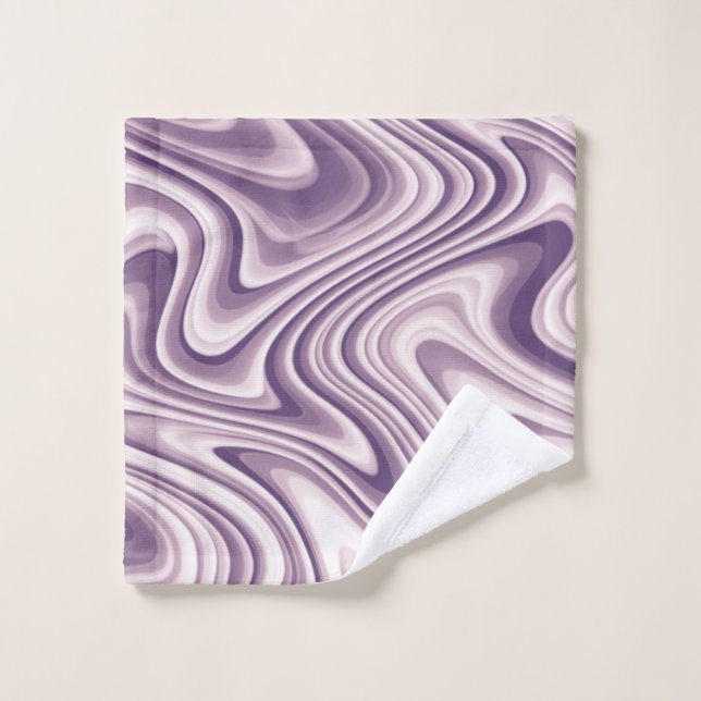 Abstract Purple Liquid Marble Wash Cloth (Wash Cloth)