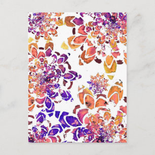Abstract Purple Mandala Watercolor Pattern Postcard