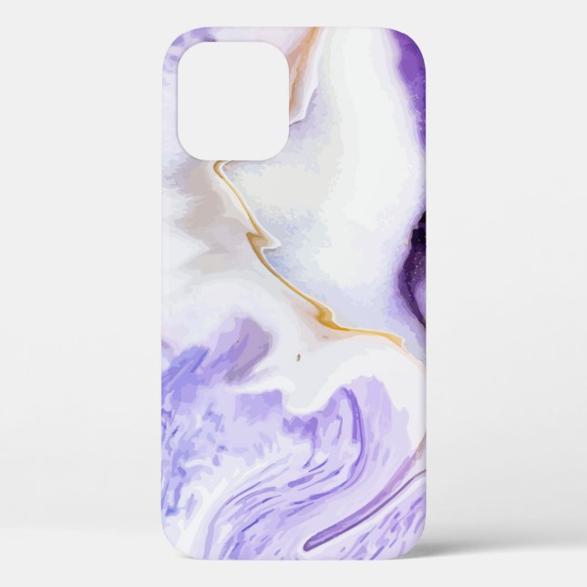 Abstract purple marble Case-Mate iPhone case (Back)