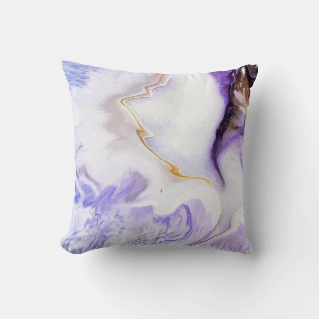 Abstract purple marble cushion (Front)