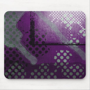 Abstract Purple Metallic Grunge Mouse Pad