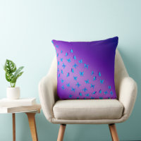 Abstract Purple Moonbeams and Butterflies