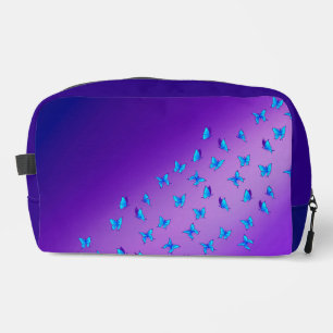 Abstract Purple Moonbeams and Butterflies Dopp Kit