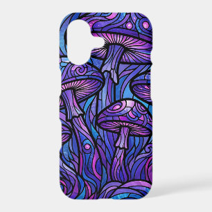 Abstract Purple Mushroom Cluster iPhone Cases