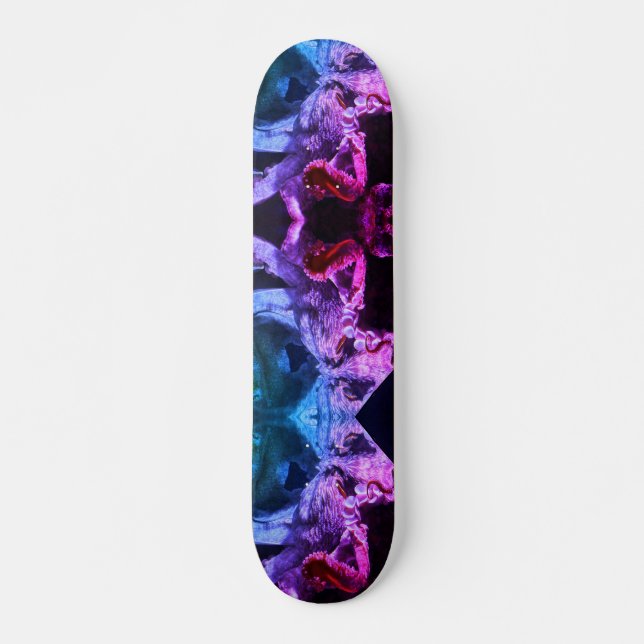 Abstract Purple Octopus, 7 3/4" Skateboard Deck (Front)