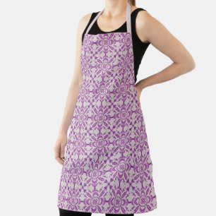 Abstract Purple Orchid Flower Design Pattern Art Apron