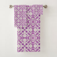 Abstract Purple Orchid Flower Design Pattern Art