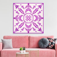 Abstract Purple Orchid Flower Design Pattern Art