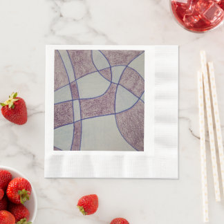 Abstract Purple Paper Napkin