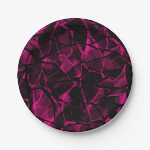 Abstract purple paper plate
