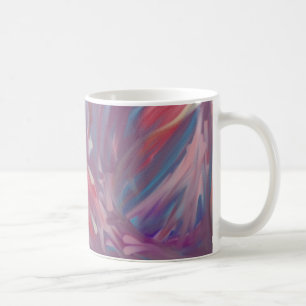 Abstract Purple Pink Blue Cream Swirls Coffee Mug