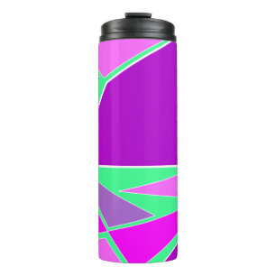 Abstract Purple, Pink, Green, Cool Thermal Tumbler