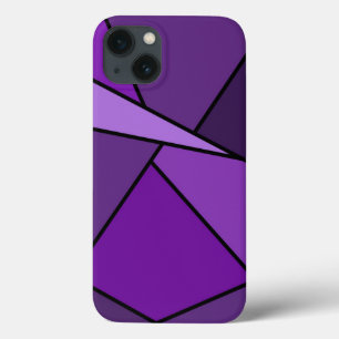 Abstract Purple Polygons Battery Case