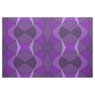 Abstract Purple Polygons Geometric Shapes Fabric