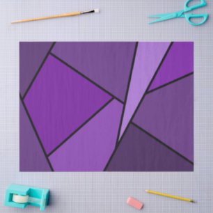 Abstract Purple Polygons Tissue Paper