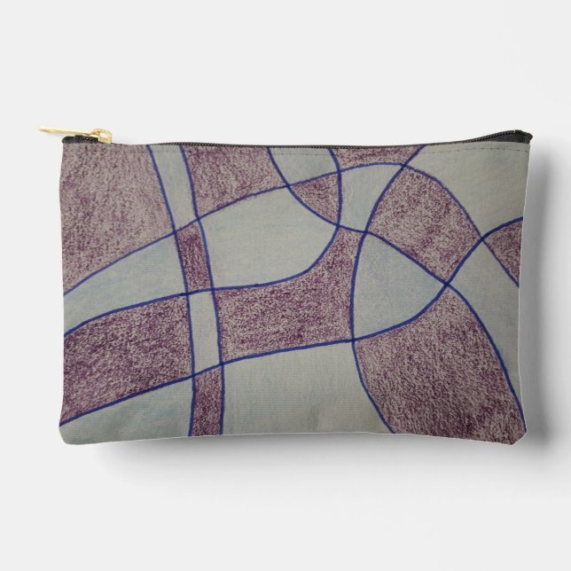 Abstract Purple Print Cut Sew Bag (Front)