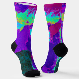 Abstract Purple Socks