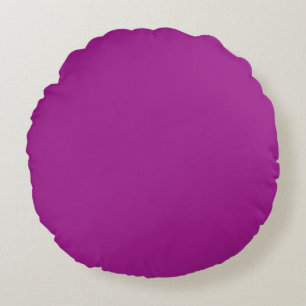 Abstract purple Solid Plain Color Round Cushion