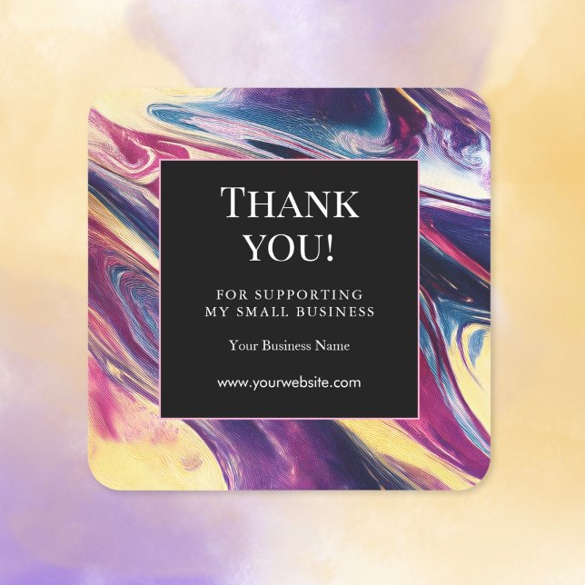 Abstract Purple Swirl Business Sticker (Creator Uploaded)