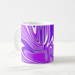 Abstract Purple Swirl Pattern Coffee Mug