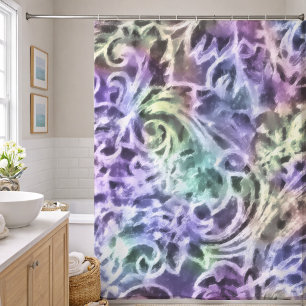 Abstract Purple Tones Design Shower Curtain