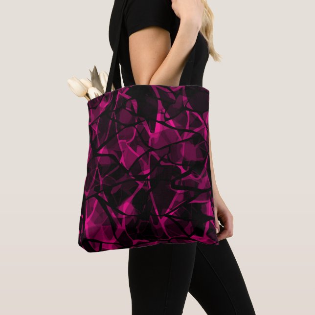 Abstract purple tote bag (Close Up)