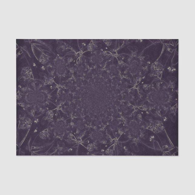 Abstract Purple Vintage Decoupage Pattern Design Tissue Paper (Front)