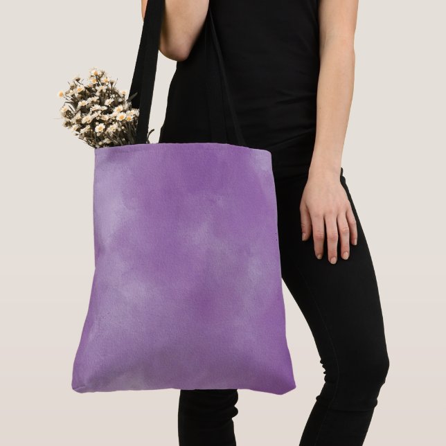 Abstract Purple Watercolor Texture Aesthetic  Tote Bag (Close Up)