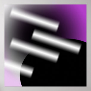 Abstract Purple with Rays of Light AP0005 Poster
