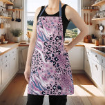Abstract Purple Zebra Leopard Animal Print Pattern Apron<br><div class="desc">Abstract Purple Zebra Leopard Animal Print Pattern Apron</div>