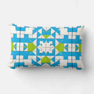 Abstract Puzzle Layout For Stylish Interiors Lumbar Cushion