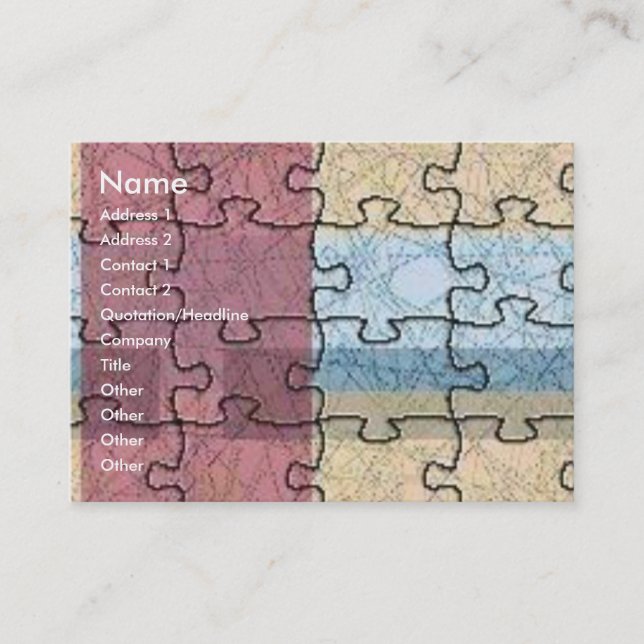 Abstract Puzzle Profile Card (Front)