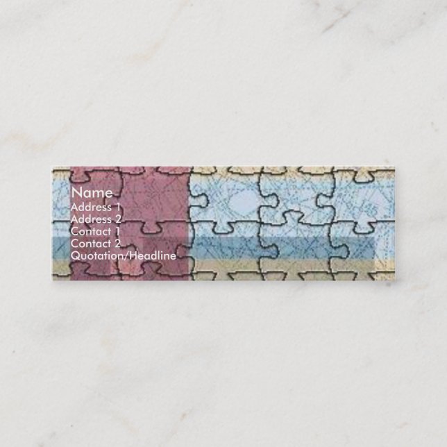 Abstract Puzzle Profile Card (Front)
