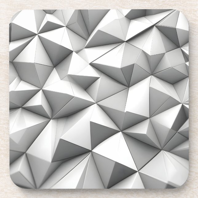 abstract pyramides grey coaster (Front)