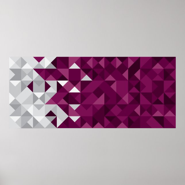 Abstract Qatar Flag, Qatari Colours Poster (Front)
