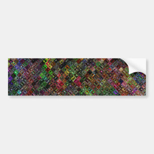 Abstract Quilt Bumper Sticker