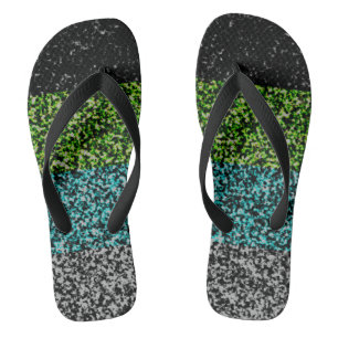 Abstract Quioromantic Pride Flag  Jandals