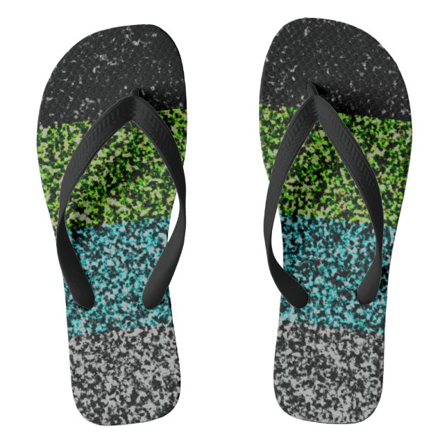 Abstract Quioromantic Pride Flag  Jandals (Footbed)