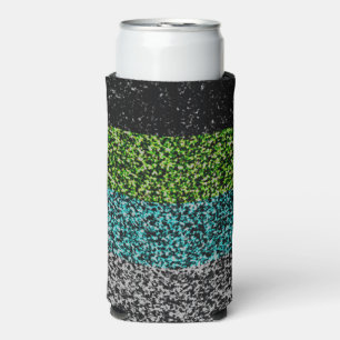 Abstract Quioromantic Pride Flag Seltzer Can Cooler