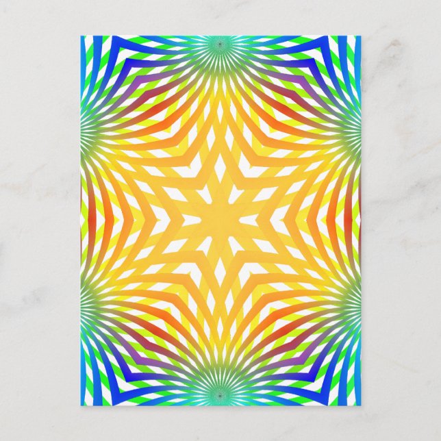 Abstract Radial Lines: Postcard (Front)