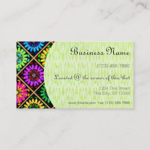 Abstract Radiant Flowers Surreal Bloom/ Company 1 Business Card