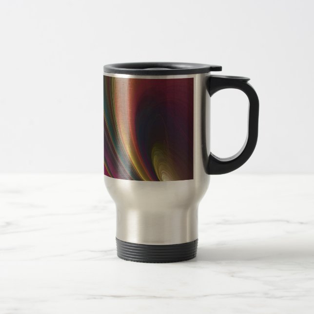 Abstract Rainbow Aluminium Travel Mug (Right)