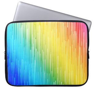Abstract Rainbow Colour Lines Pattern Laptop Sleev Laptop Sleeve