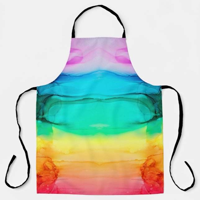 Abstract rainbow colourful background,  wallpaper. apron (Front)