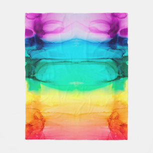 Abstract rainbow colourful background, wallpaper. fleece blanket